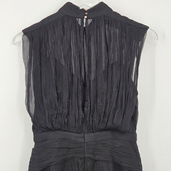 Shona Joy Safira Sleeveless Ruched Mini Dress - Black US 4 NWT - Picture 10 of 16